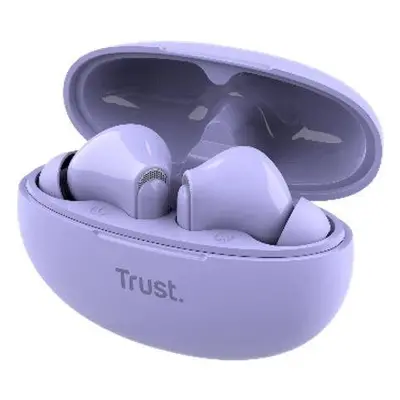 Bezdrátová sluchátka Trust YAVI ENC earbuds fialová