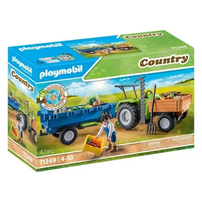 Stavebnice Playmobil 71249 Traktor s přívěsem