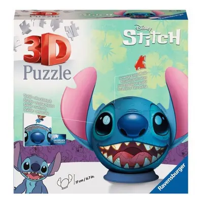 3D puzzle Puzzle-Ball Disney: Stitch s ušima 72 dílků