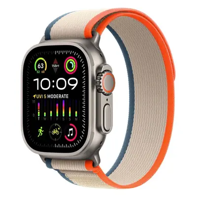 Chytré hodinky Apple Watch Ultra 2 49mm titanové pouzdro s oranžovo-béžovým trailovým tahem - M/