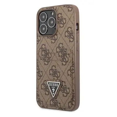 Kryt na mobil Guess IML 4G Printed Crossbody Zadní Kryt pro iPhone 15 Pro Brown