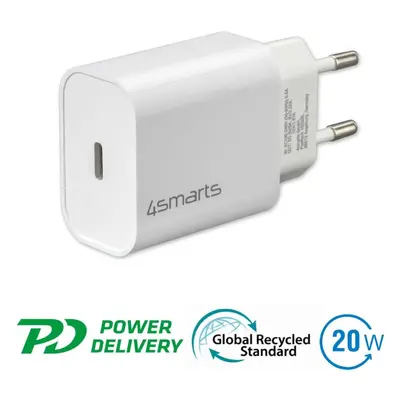 Nabíječka do sítě 4smarts Wall Charger VoltPlug PD 20W white