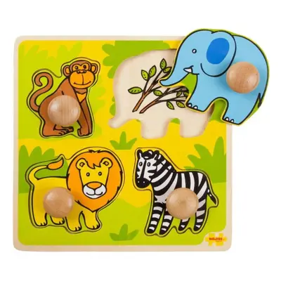 Vkládačka Dřevěné vkládací puzzle - Safari