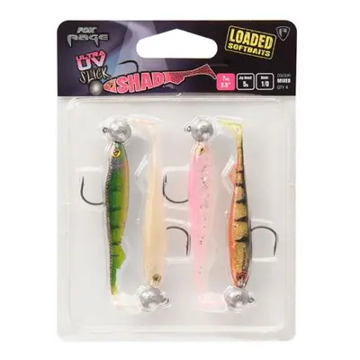 FOX Rage Gumová nástraha Slick Shad Loaded 9cm 7g Velikost 2/0 UV Mixed Colours 4ks