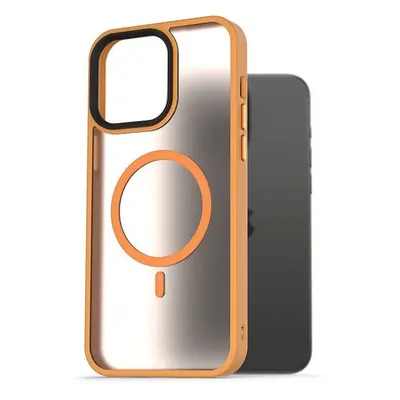 Kryt na mobil AlzaGuard Matte Case Compatible with MagSafe pro iPhone 15 Pro Max žlutý