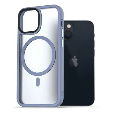 Kryt na mobil AlzaGuard Matte Case Compatible with MagSafe pro iPhone 13 Mini světle modrý