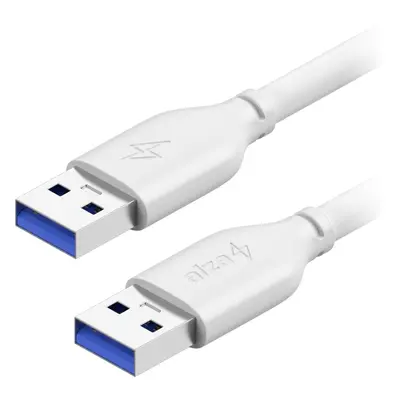 Datový kabel AlzaPower Core USB-A (M) to USB-A (M) 3.0, 2m bílý