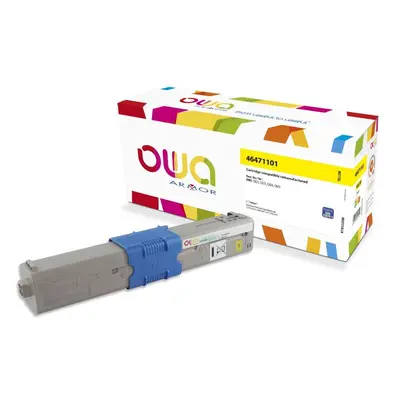 OWA Armor toner kompatibilní s OKI 46471101, 7000st, žlutá/yellow