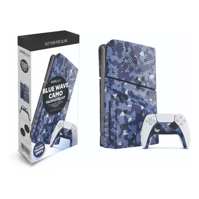 Kryt na herní konzoli Maxx Tech PS5 Slim Faceplates Kit - Blue Wave