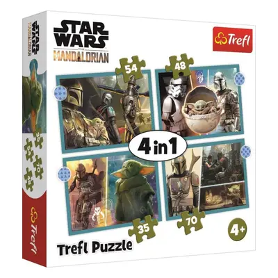 Puzzle Trefl Puzzle Star Wars: Mandalorian 4v1 (35,48,54,70 dílků)