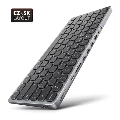 Dokovací stanice AXAGON HMC-KB-CS Keyboard Hub, USB-C 5Gbps, 3x USB-A, HDMI 4k/60Hz, SD/mSD, aud