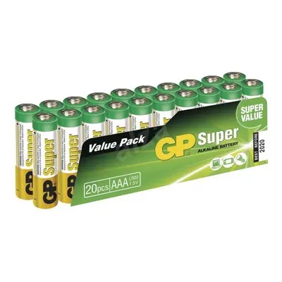 Jednorázová baterie GP Super Alkaline LR03 (AAA) 20ks v blistru