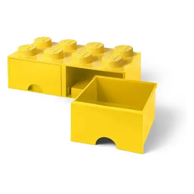 Úložný box LEGO Úložný box 8 s šuplíky - žlutá