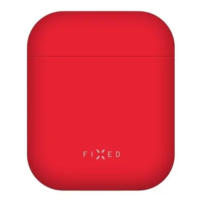 Pouzdro na sluchátka FIXED Silky pro Apple Airpods červené