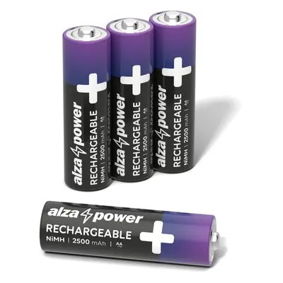 Nabíjecí baterie AlzaPower Rechargeable HR6 (AA) 2500 mAh 4ks