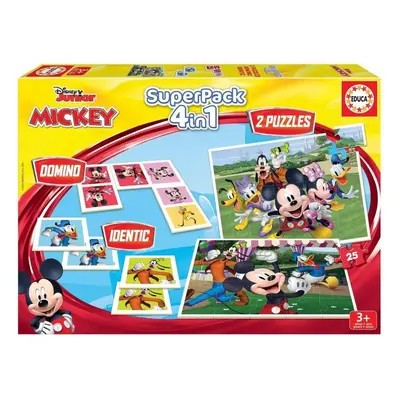 Společenská hra Educa Soubor her Mickey a přátelé 4v1