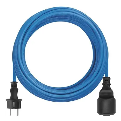 Prodlužovací kabel EMOS Počasí odolný kabel 10 m, 1 zásuvka, modrý, silikon, 230 V, 1,5 mm2