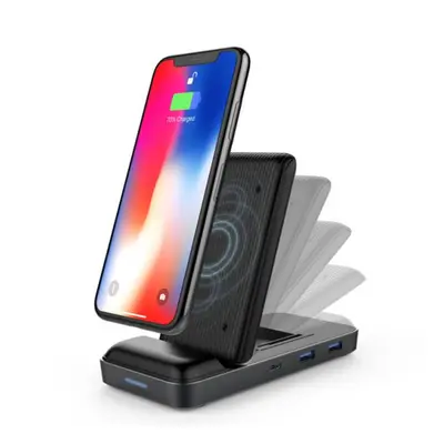 HyperDrive USB-C Hub + 7.5 W Wireless Charger