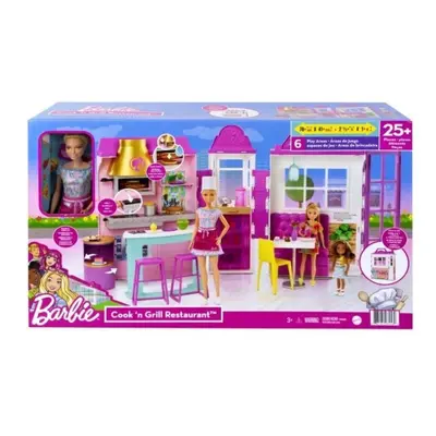 Mattel Barbie Restaurace s panenkou, herní set, HBB91