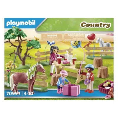 Stavebnice Playmobil 70997 Oslava narozenin na farmě s poníky