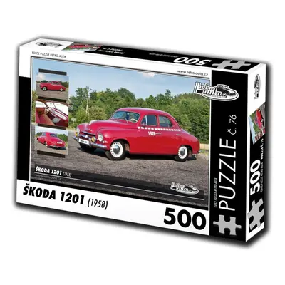 Puzzle Retro-auta Puzzle č. 76 Škoda 1201 (1958) 500 dílků