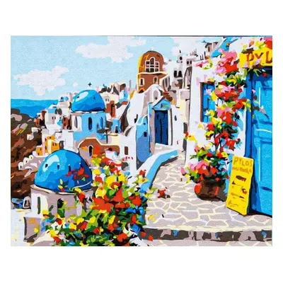 Malování podle čísel ASTRA Kouzelné Santorini, plátno na rámu 50 x 40 cm