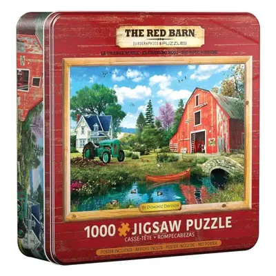 Puzzle Eurographics Puzzle v plechové krabičce Červená stodola 1000 dílků