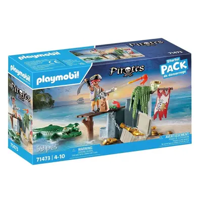 Set figurek a příslušenství Playmobil 71473 Pirát s aligátorem