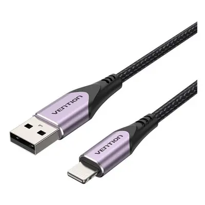 Datový kabel Vention MFi Lightning to USB Cable Purple 2m Aluminum Alloy Type