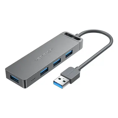 USB Hub Vention 4-Port USB 3.0 Hub With Power Supply 0.5M Gray