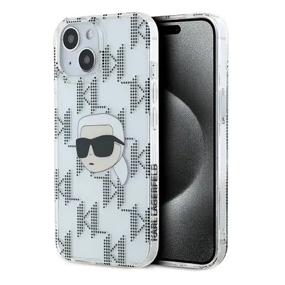 Kryt na mobil Karl Lagerfeld IML Electroplated Karl Head Zadní Kryt pro iPhone 15 Transparent