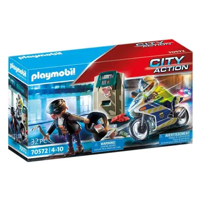 Stavebnice Playmobil Policejní motorka: Pronásledování lupiče