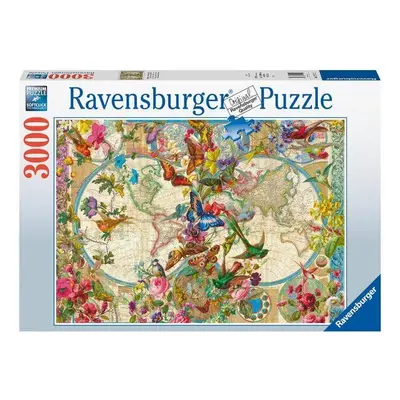 Puzzle Ravensburger 171170 Motýlí mapa světa 3000 dílků