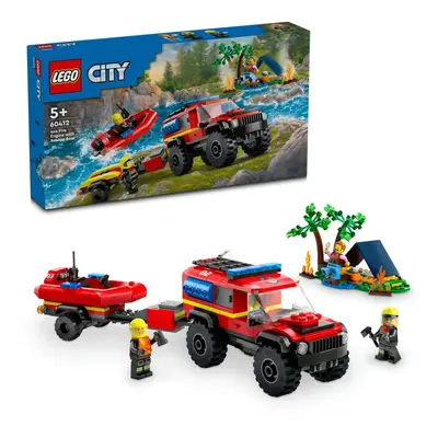 LEGO stavebnice LEGO® City 60412 Hasičský vůz 4x4 a záchranný člun