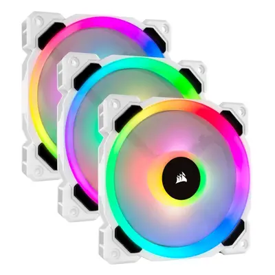 Ventilátor do PC Corsair LL120 RGB 120mm Dual Light Loop White RGB LED PWM Fan — Triple Pack wit