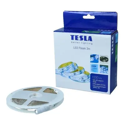 LED pásek Tesla LED pásek, 60LED/ m, délka 3 m + 1,5 m, 8 mm, 6500 K, SMD2835, IP20