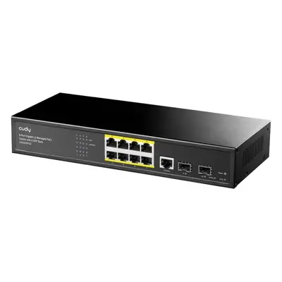 Switch CUDY 8-Port Layer 2 Managed Gigabit PoE+ Switch with 2 Gigabit SFP Slots, 120W