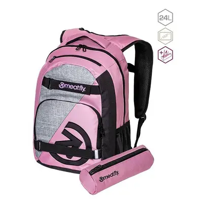 Školní batoh Meatfly Exile Dusty Rose/Grey 24 l