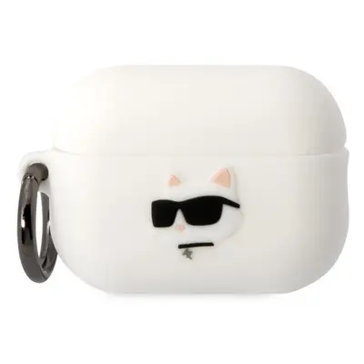 Pouzdro na sluchátka Karl Lagerfeld 3D Logo NFT Choupette Head Silikonové Pouzdro pro Airpods Pr