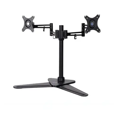 Polohovatelný držák pro 2 monitory, 10KG, volně stojící, 17"-30", vedení kabelů, 75x75/100x100, 