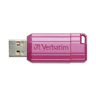 Verbatim USB flash disk, USB 2.0, 128GB, Store,N,Go PinStripe, růžový, 49460, pro archivaci dat