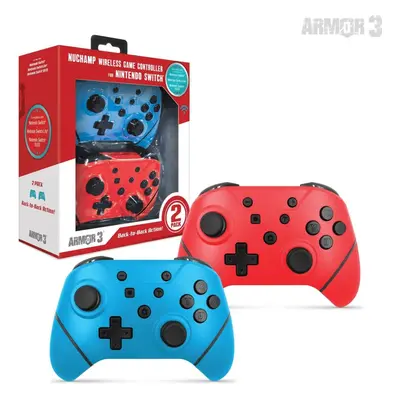 Herní ovladač Armor3 NuChamp Wireless Controller Pack for Nintendo Switch (2in1) (Blue, Red)