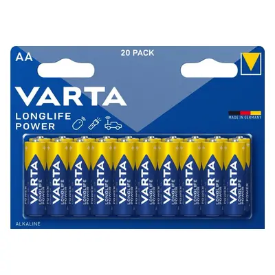 Jednorázová baterie VARTA Longlife Power 20 AA (Double Blister)