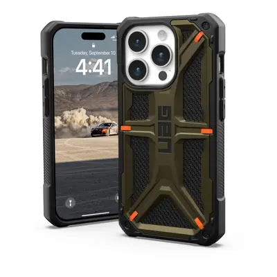 Kryt na mobil UAG Monarch kevlar Element Green iPhone 15 Pro