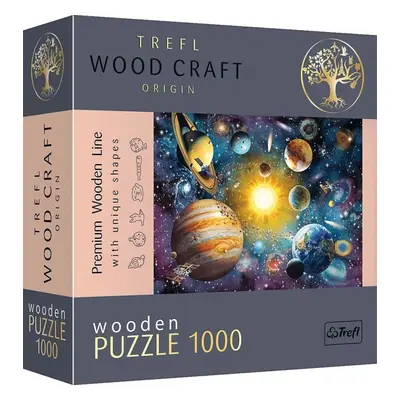 Dřevěné puzzle Trefl Wood Craft Origin puzzle Cesta sluneční soustavou 1000 dílků