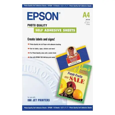 Fotopapír Epson Self-Adhesive Photo Paper - A4 - 10 listů