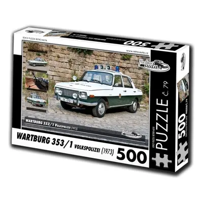 Puzzle Retro-auta Puzzle č. 79 Wartburg 353/1 Volkspolizei (1973) 500 dílků