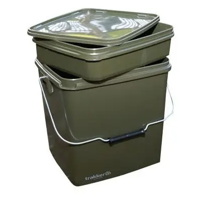 Trakker Kbelík Square Container with Tray 13l Zelený