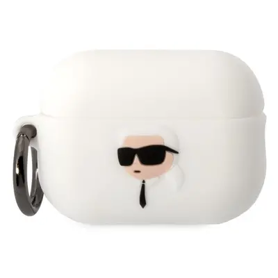 Pouzdro na sluchátka Karl Lagerfeld 3D Logo NFT Karl Head Silikonové Pouzdro pro Airpods Pro 2 W