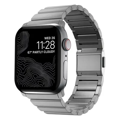 Řemínek Nomad Titanium Band Silver Apple Watch 42/44/45/Ultra 49mm